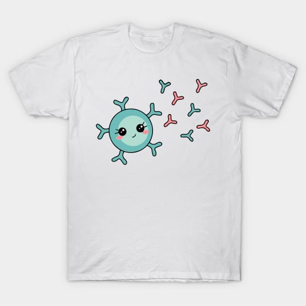 Cute B cell and Antibodies T-Shirt by labstud